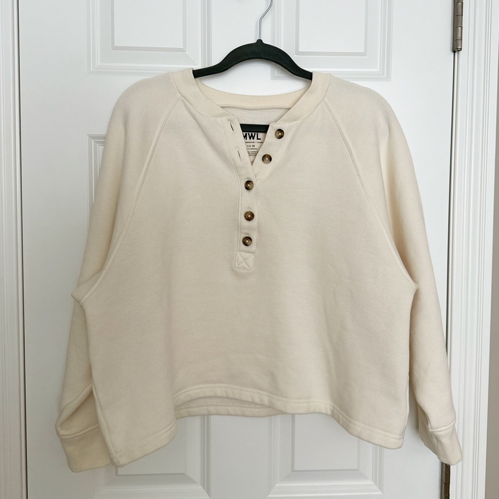 Madewell MWL Betterterry Henley Sweatshirt